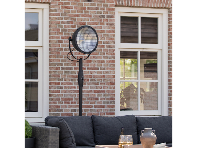 Terrasverwarmer mindy 45x210cm staand - zwart - afbeelding 6 van  7