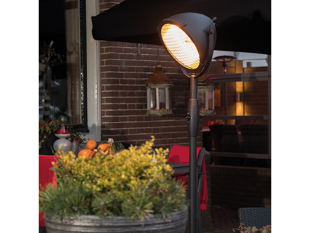 Terrasverwarmer mindy 45x210cm staand - zwart - afbeelding 7 van  7