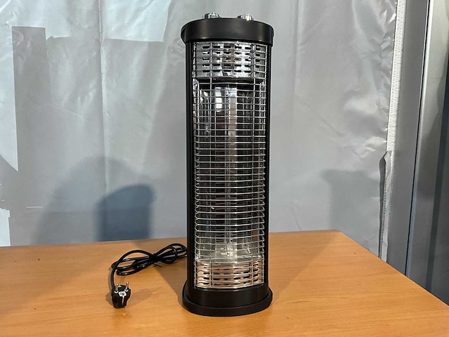 Terrasverwarmer nieuw - 19x55cm - zwart - staand of hangend - afbeelding 1 van  5