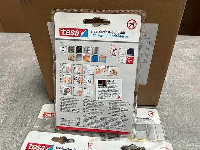 Tesa easy on/easy off vervangende bevestigingsset voor tesa douche garnituur (13x) - afbeelding 3 van  4