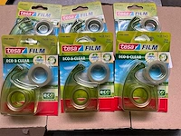 Tesa film eco & clear dubbele zijdige plakband 10 m x 15 mm met houder (34x) - afbeelding 2 van  3