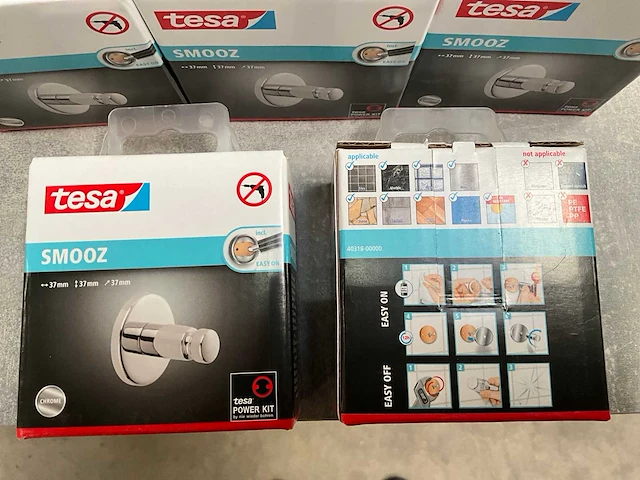 Tesa smooz easy on/easy off handdoek haak (17x) - afbeelding 1 van  4