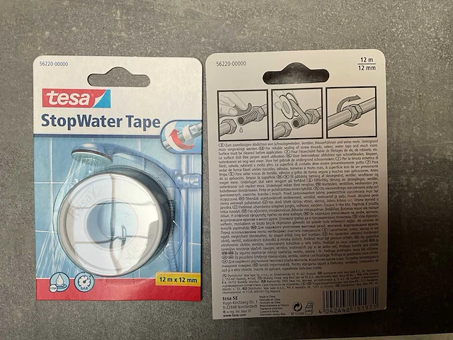Tesa stopwater tape 12 m x 12 mm (68x) - afbeelding 3 van  3