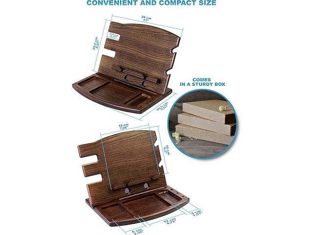 Teslyar dubbel houten docking station - afbeelding 3 van  5