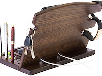 Teslyar dubbel houten docking station - afbeelding 2 van  5