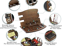Teslyar dubbel houten docking station - afbeelding 4 van  5