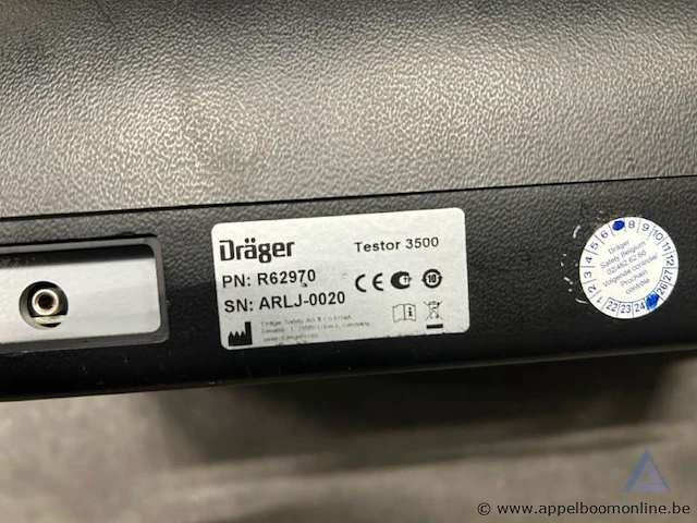 Testapparaat ademluchtbescherming dräger testor 3500, serienummer arlj-0020. werking niet gekend. - afbeelding 2 van  2
