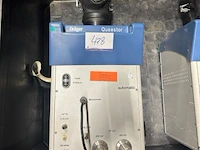 Testapparaat voor adembescherming dräger quaestor ag 02332, met ingangen voor mp in (0-20 bar), lp in (= 30 mbar), hp out (200 bar, 300 bar). werking niet gekend.