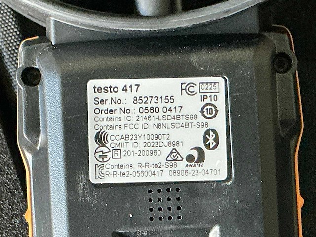 Testo 417 digitale windmeter - afbeelding 3 van  7