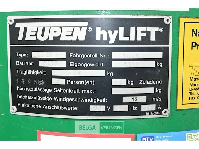 Teupen leo 23 h knikarmhoogwerker + aanhangwagen - afbeelding 10 van  19