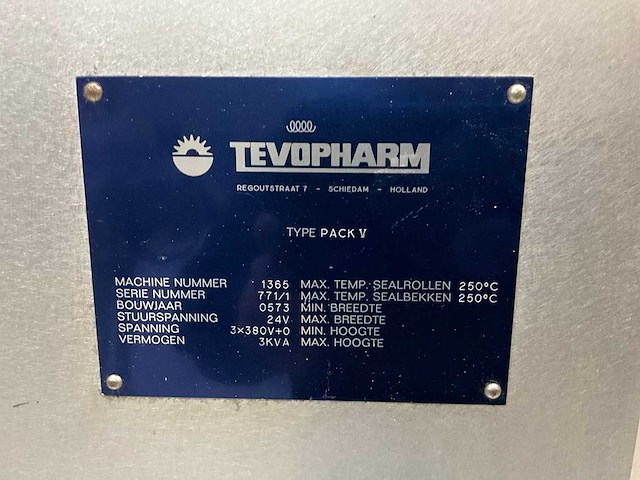 Tevopharm pack v flow wrapper - afbeelding 10 van  20