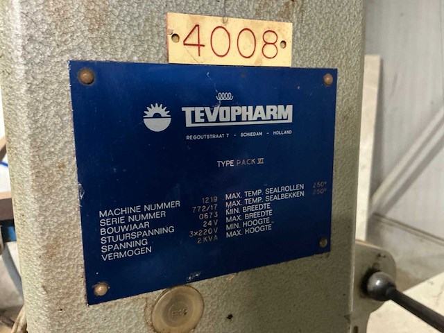 Tevopharm pack vii verpakkingsmachines - afbeelding 2 van  10