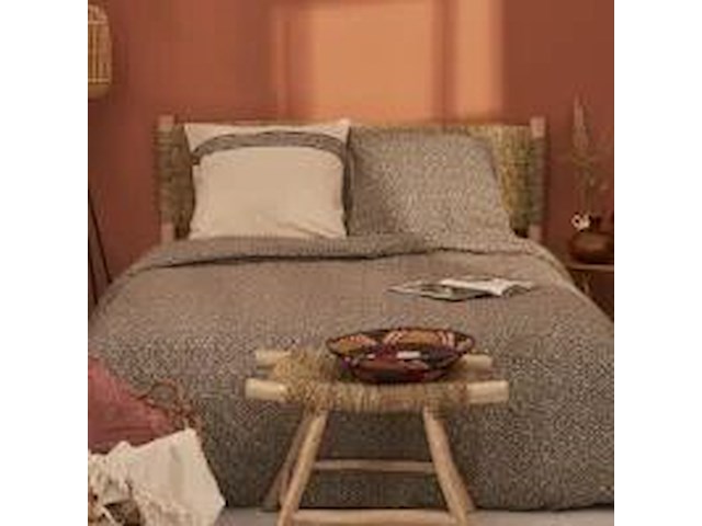 Tex home lichtbeige beddengoedset met print - afbeelding 1 van  1