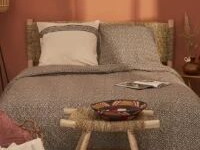 Tex home lichtbeige beddengoedset met print - afbeelding 1 van  1