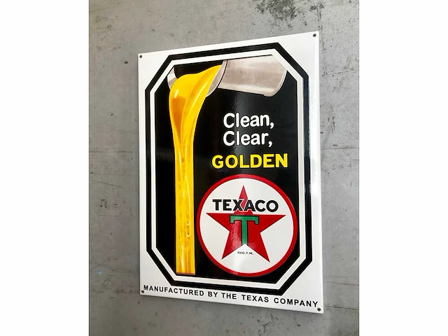 Texaco emailleplaat 43 x 60 x 1,5 cm - afbeelding 1 van  5