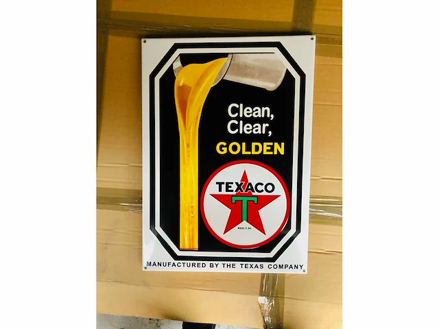 Texaco emailleplaat 43 x 60 x 1,5 cm - afbeelding 5 van  5
