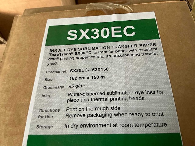 Texo sx 30 ec doos sublimatie papier (19x) - afbeelding 3 van  3