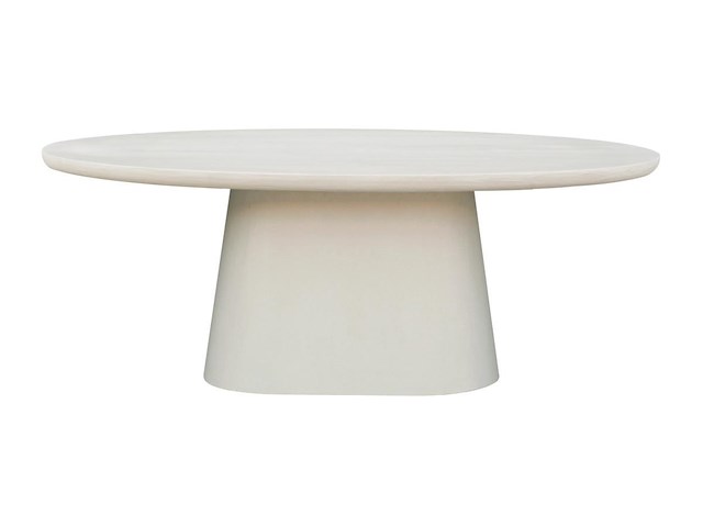 Thanda ovale eettafel 240 cm in kalkmortel - afbeelding 1 van  1