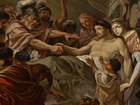The death of germanicus, rossica painter after the original composition by heinrich friedrich füger (1751-1818), oil on panel with sponki joints 52 x 70 cm. (20.46 x 27.55 in.), frame: 55 x 73 cm. (21.64 x 28.73 in.) - afbeelding 4 van  7