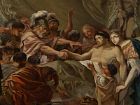 The death of germanicus, rossica painter after the original composition by heinrich friedrich füger (1751-1818), oil on panel with sponki joints 52 x 70 cm. (20.46 x 27.55 in.), frame: 55 x 73 cm. (21.64 x 28.73 in.) - afbeelding 5 van  7