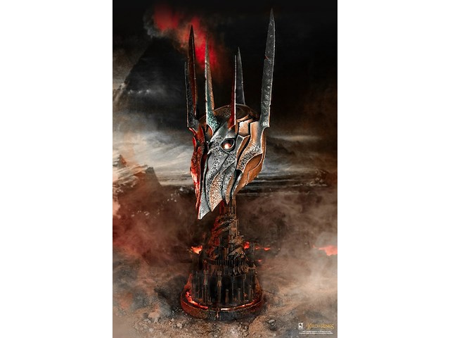 The lord of the rings - replica 1/1 sauron art mask standard edition figuur - 89 cm - afbeelding 1 van  8