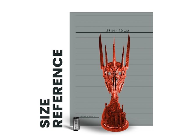 The lord of the rings - replica 1/1 sauron art mask standard edition figuur - 89 cm - afbeelding 8 van  8