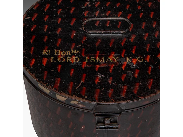 The personal ede & ravenscroft hatbox of lord ismay kg 24 x 35 cm. (9.44 x 13.77 in.) - afbeelding 4 van  7