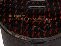 The personal ede & ravenscroft hatbox of lord ismay kg 24 x 35 cm. (9.44 x 13.77 in.) - afbeelding 4 van  7