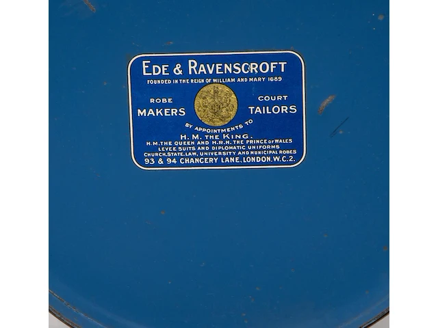 The personal ede & ravenscroft hatbox of lord ismay kg 24 x 35 cm. (9.44 x 13.77 in.) - afbeelding 6 van  7