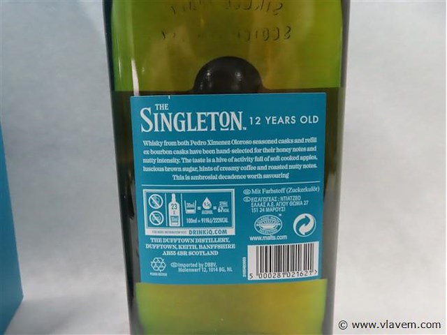 The singleton single malt scotch whisky 12 years old - afbeelding 5 van  5