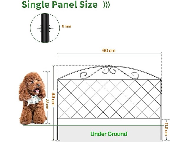 Thealyn decoratieve tuinafscheiding 44 cm (h) x 3 m (l) - afbeelding 3 van  4