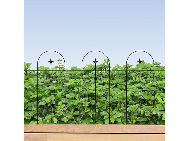 Thealyn metalen decoratieve tuinhekrand 82 cm hoog x 6,1 m breed - afbeelding 3 van  5