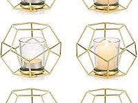 Theelicht-kaarsenhouder goudkleurig (6) - afbeelding 2 van  2