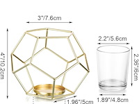 Theelicht-kaarsenhouder goudkleurig - afbeelding 1 van  2