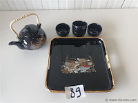 Theeset en dienblad - afbeelding 2 van  2