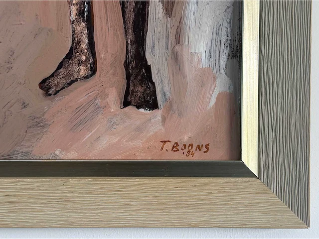 Theo boons - naaktfiguren in landschap - acryl op board - afbeelding 9 van  10