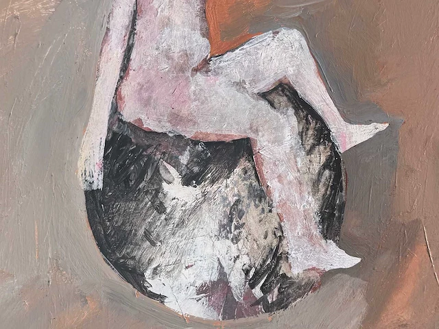 Theo boons - naaktfiguren in landschap - acryl op board - afbeelding 5 van  10