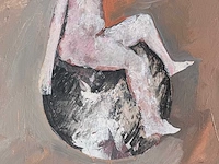 Theo boons - naaktfiguren in landschap - acryl op board - afbeelding 5 van  10