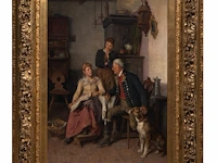 Théodore gérard (1829-1902), the newspaper, 1893, oil on canvas 80 x 57 cm. (31 1/2 x 22.44 in.), frame: 110 x 87 cm. (43.31 x 34 1/4 in.) - afbeelding 2 van  7