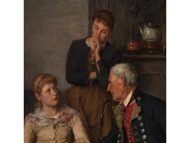 Théodore gérard (1829-1902), the newspaper, 1893, oil on canvas 80 x 57 cm. (31 1/2 x 22.44 in.), frame: 110 x 87 cm. (43.31 x 34 1/4 in.) - afbeelding 5 van  7