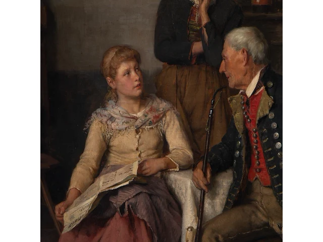 Théodore gérard (1829-1902), the newspaper, 1893, oil on canvas 80 x 57 cm. (31 1/2 x 22.44 in.), frame: 110 x 87 cm. (43.31 x 34 1/4 in.) - afbeelding 6 van  7