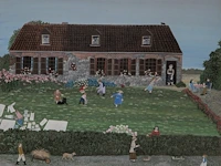Thérèse coustry (1950), 'lessine sur l'herbe', oil on board 50 x 60 cm. (19.67 x 23.62 in.), frame: 65 x 75 cm. (25.58 x 29.53 in.)