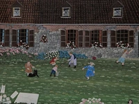 Thérèse coustry (1950), 'lessine sur l'herbe', oil on board 50 x 60 cm. (19.67 x 23.62 in.), frame: 65 x 75 cm. (25.58 x 29.53 in.) - afbeelding 7 van  8