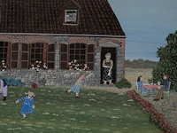 Thérèse coustry (1950), 'lessine sur l'herbe', oil on board 50 x 60 cm. (19.67 x 23.62 in.), frame: 65 x 75 cm. (25.58 x 29.53 in.) - afbeelding 8 van  8