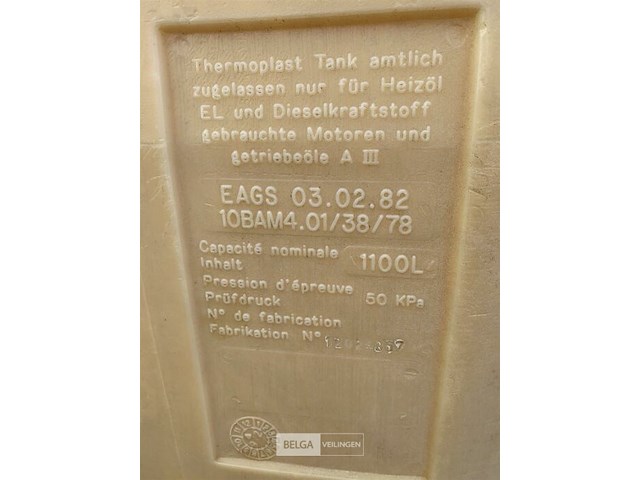 Thermoplast tank 1100l - afbeelding 2 van  3