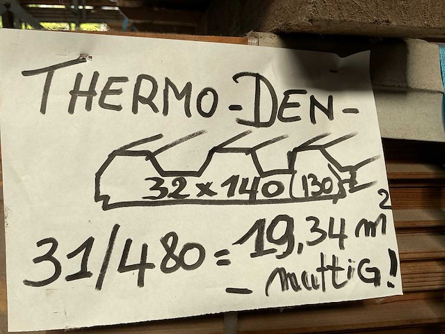 Thermowood dennen tand-en groef planken (31x) - afbeelding 4 van  4