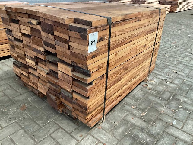 Thermowood douglas planken 30x140 mm (175x) - afbeelding 1 van  5
