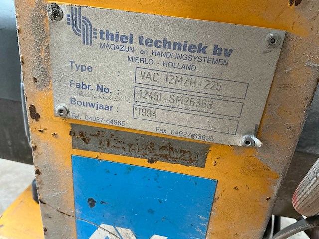 Thiel techniek vac 12m/h-225 vacuümheffer - afbeelding 1 van  8