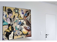 Thierry auger - audrey - gemengde techniek op doek - 100x100 cm - afbeelding 4 van  14