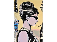 Thierry auger - audrey - gemengde techniek op doek - 100x100 cm - afbeelding 10 van  14